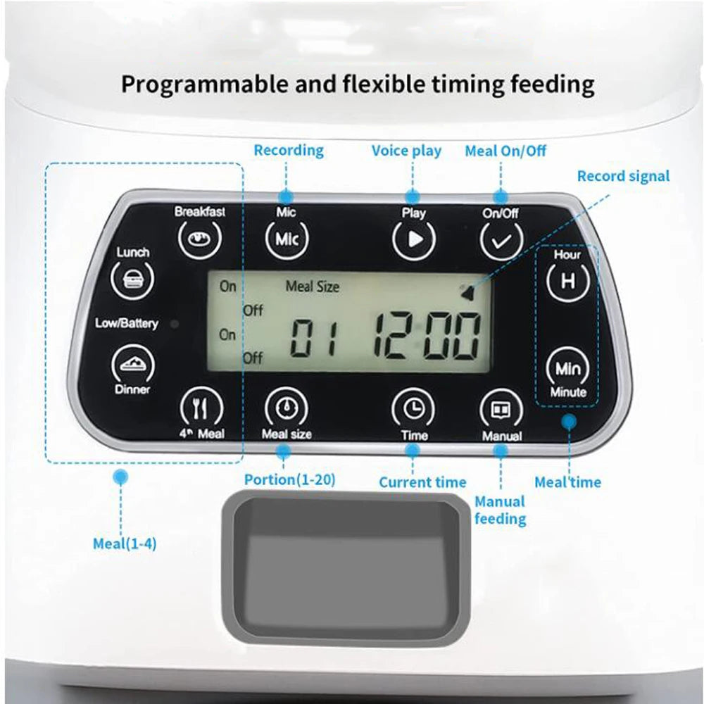 Bowl-icious Buddy' WIFI Automatic Feeder 3.5L Dry Food & 2L Water