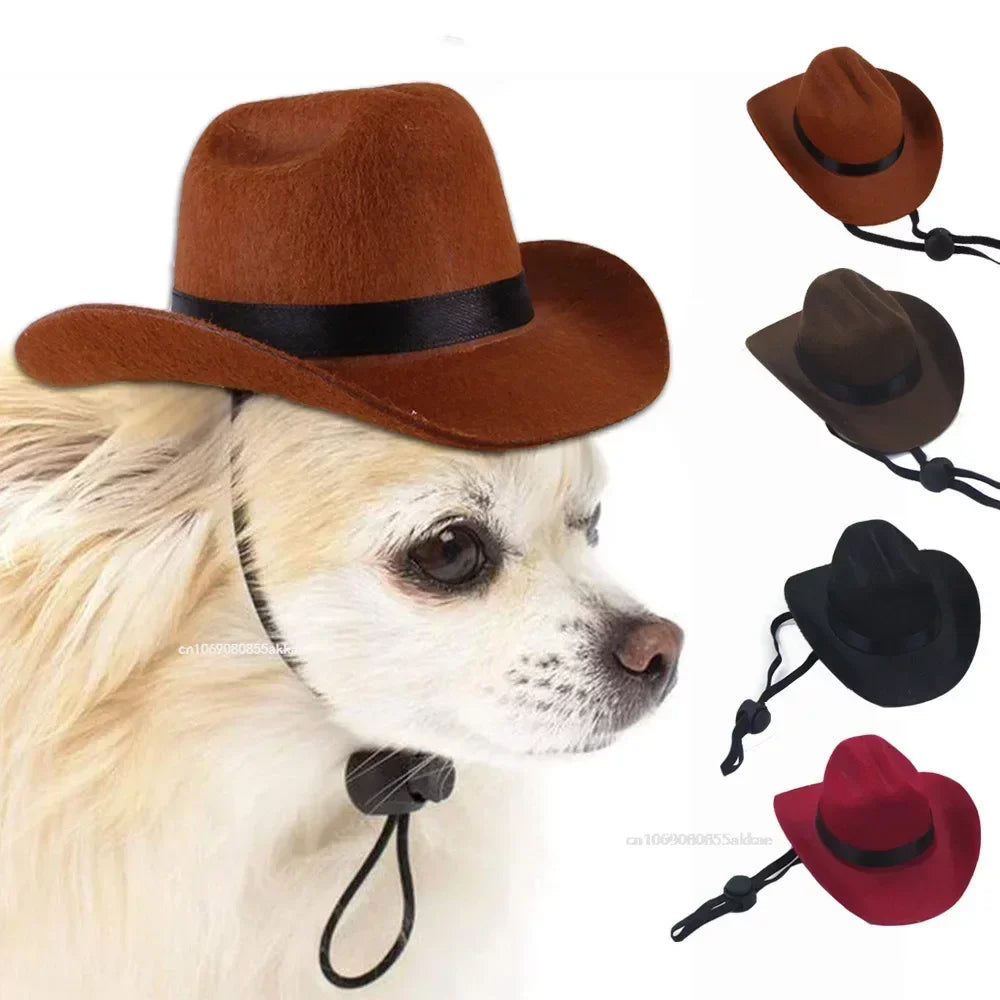 Howdy, Hound' Adjustable Cowboy Hat For Small-Medium Paws