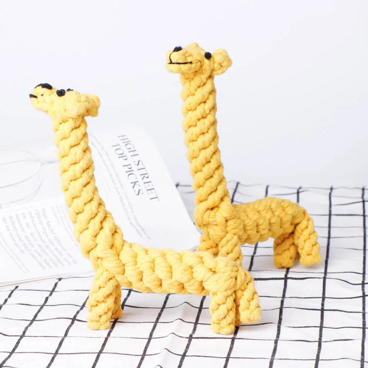 Rope-a-Dope' Handmade Cotton Animal Shapes Chew Toys