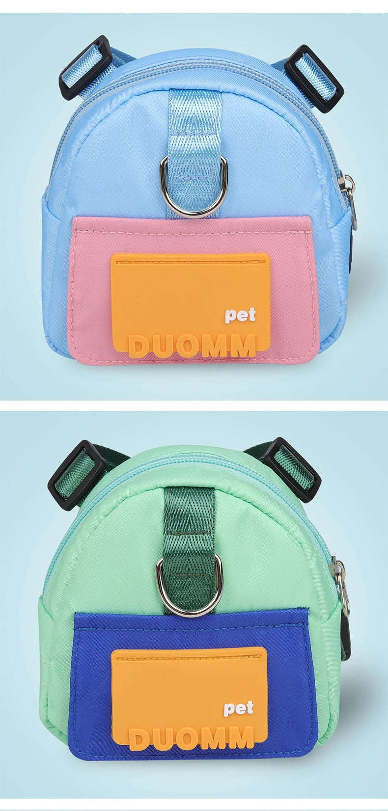 Woof & Wander' Backpack With Harness Collar For Small-Medium Paws