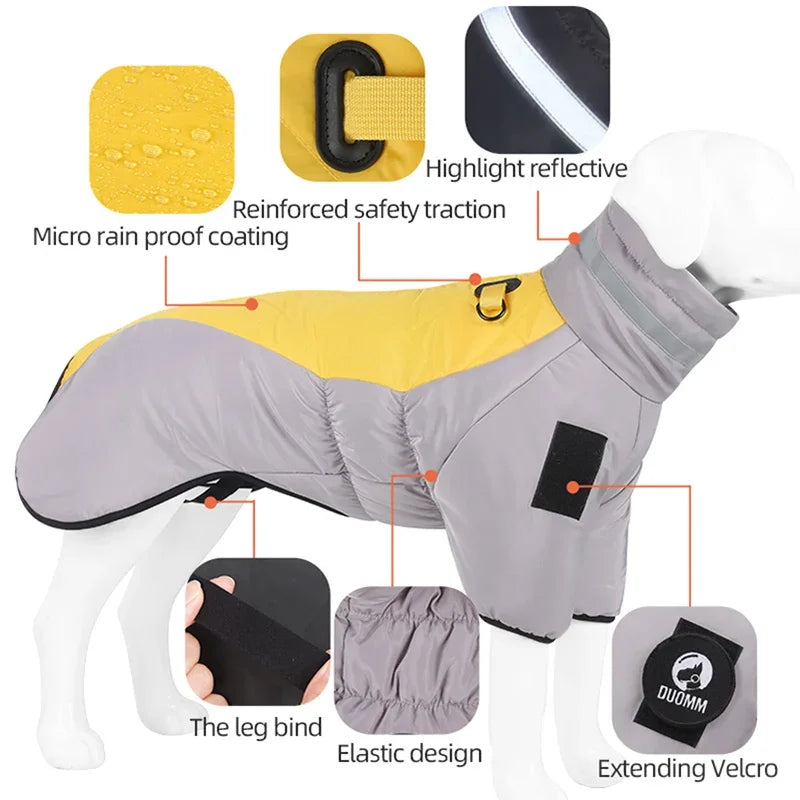 Ruff Rider' Reflective Weatherproof Jacket For Large Paws