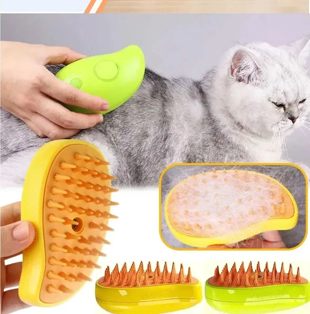 Furr-esh and Steamy' Rechargeable USB Electric Steam Brush For All Paws