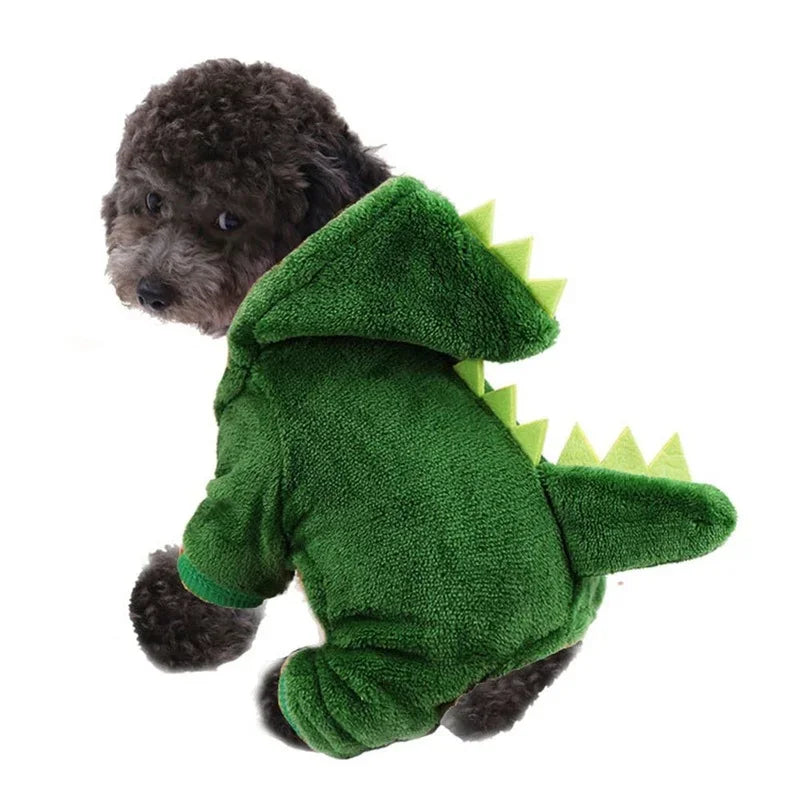 Bark-a-saurus Fleece Hoodie for Small-Medium Paws