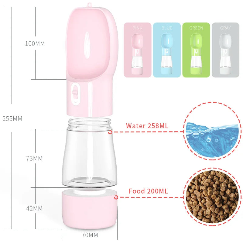 H2GO! Thirsty Paws Portable Water And Food Storage Bottle