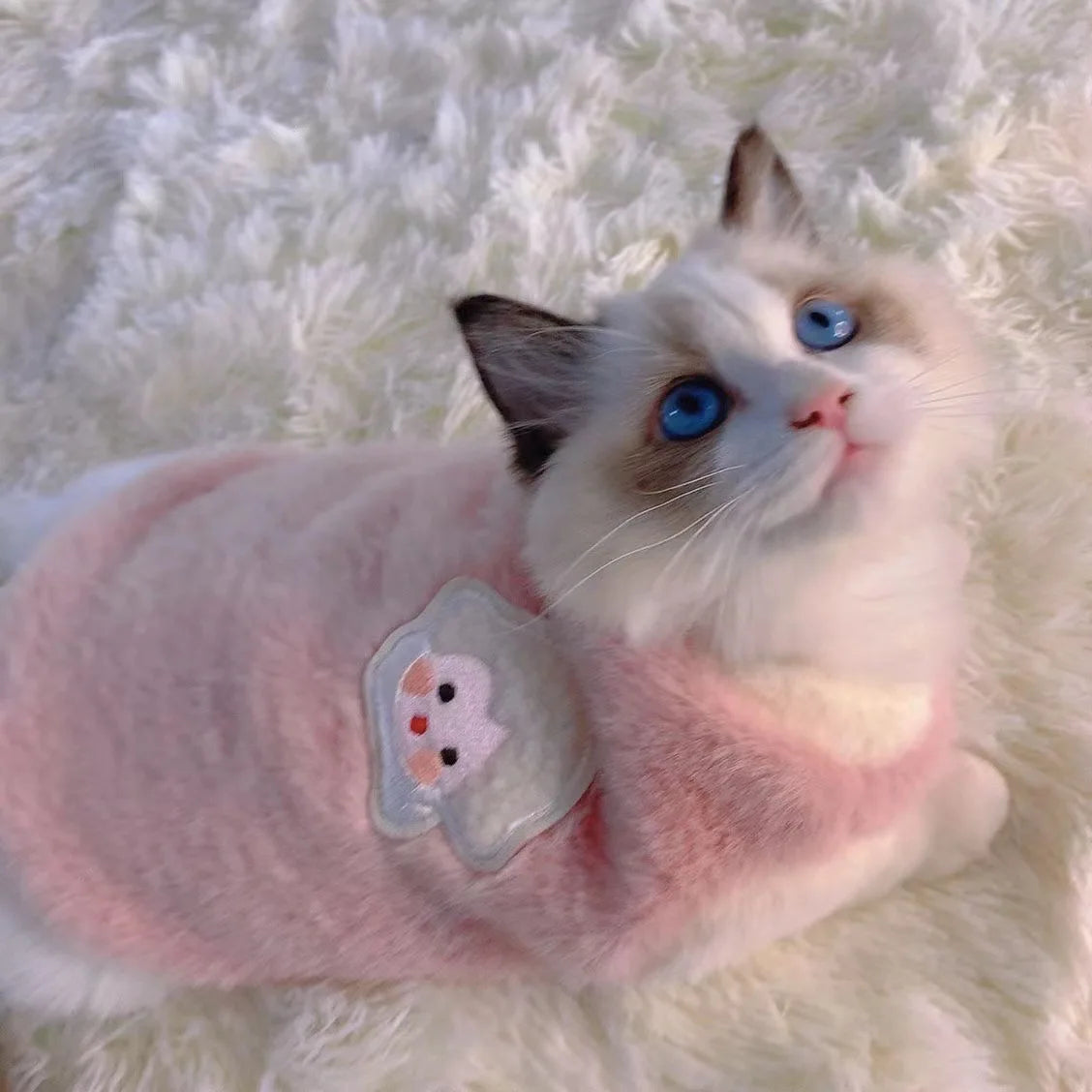 Fur-tastic Fluff Vest Cat Sweater