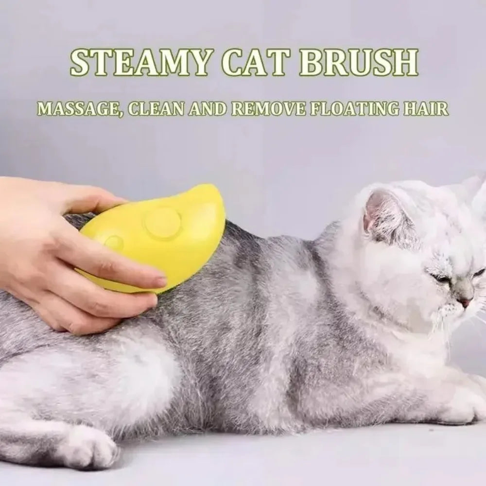 Furr-esh and Steamy' Rechargeable USB Electric Steam Brush For All Paws