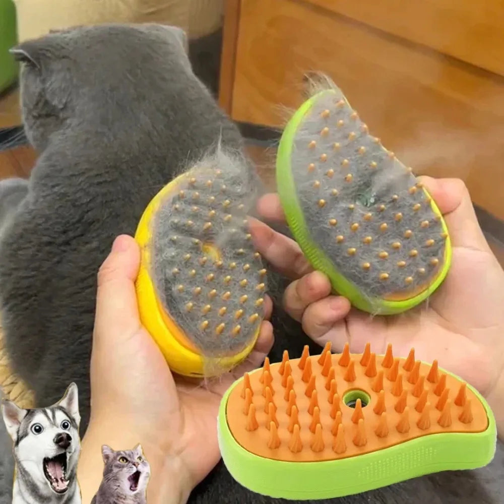 Furr-esh and Steamy' Rechargeable USB Electric Steam Brush For All Paws