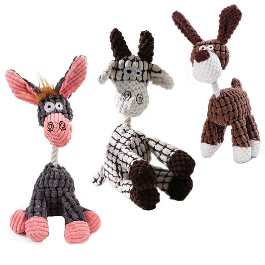 Donkey Doodle Doo' Squeaky Plush Toy