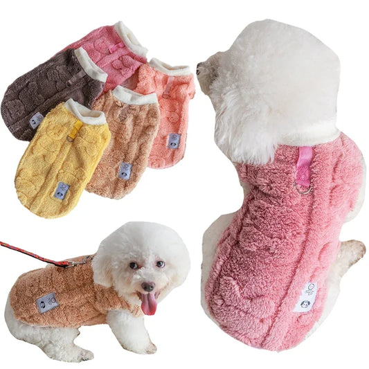 Fluffin Warm' Fleece Winter Vest For Small-Medium Paws