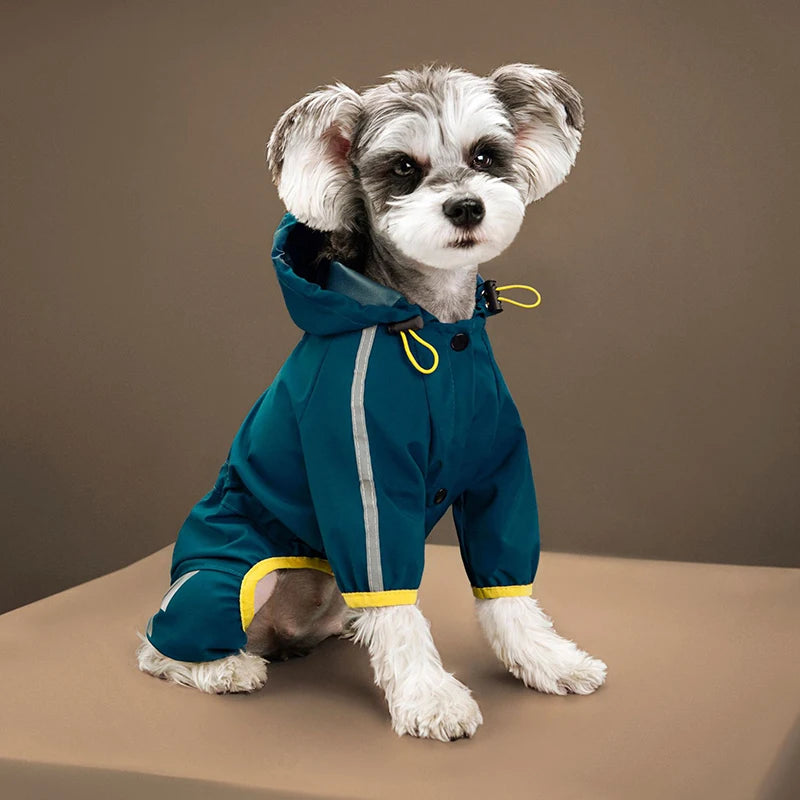 Bark-n-Roll Rain Suit' Reflective Waterproof For Small-Medium Paws